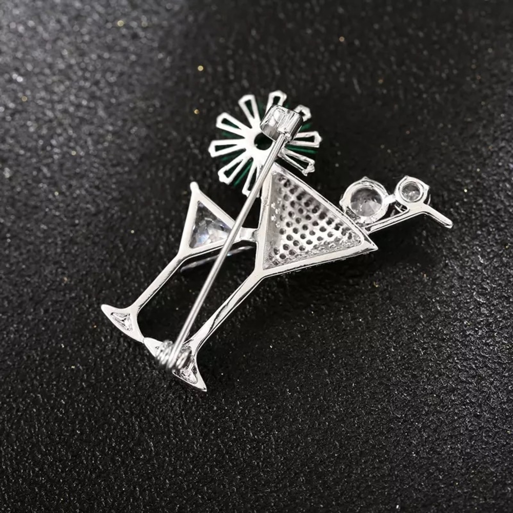 Green Martini Brooch - Picture 4 of 9